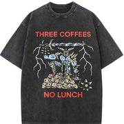 Acid Retro Vintage Washed T-Shirt in Black