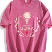 Michelob Ultra Golf Ball Wash Distressed Vintage Washed T-Shirt in Red