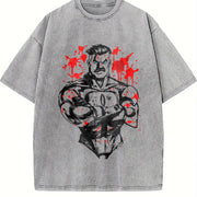Invincible Viltrumite Warrior Anime Vintage Washed T-Shirt in Gray