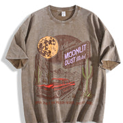Retro Desert 90s Western Desert Vintage Washed T-Shirt in Brown