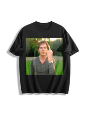 Dexter Morgan Movie Cotton T-Shirt in Black