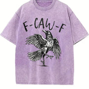 F-caw-f Halloween Vintage Washed T-Shirt in Purple
