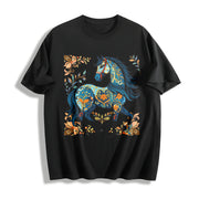 New Year Winter Cotton T-Shirt in Black