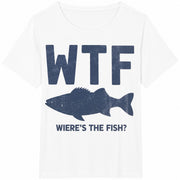 Fishing: WTF Where's the Fish Cotton T-Shirt in White