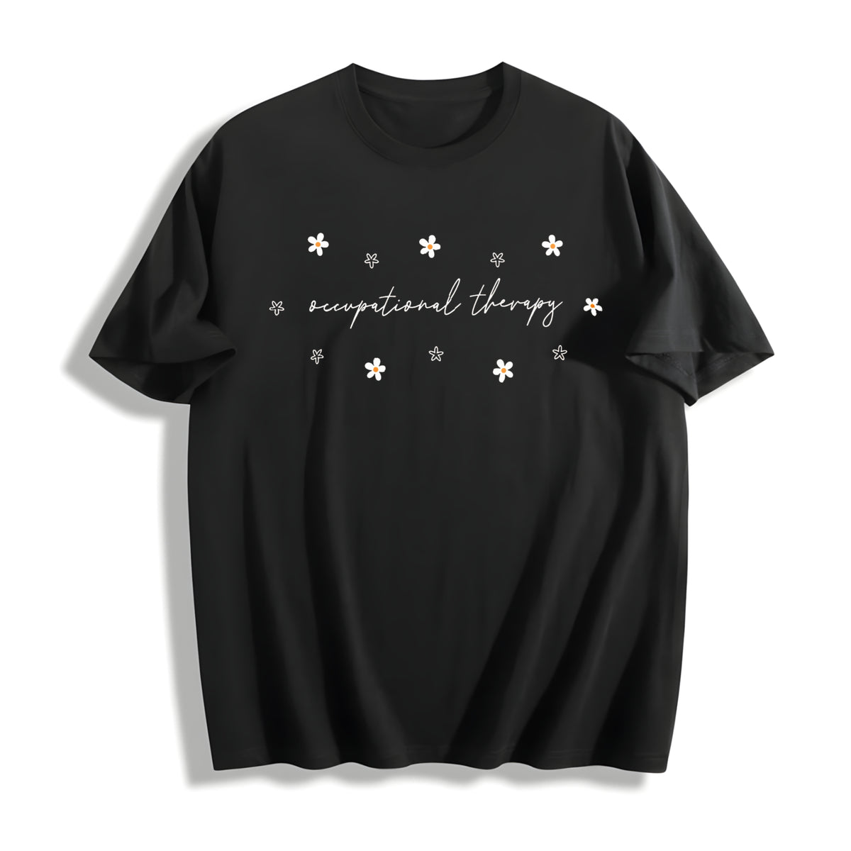 Occupational Therapy OT Occupational Minimal Therapist Cotton T-Shirt in Black