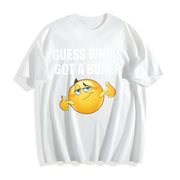 Premium Guess Who's Got Cotton T-Shirt in White