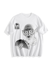 Taco Bell Gollum LOTR Cotton T-Shirt in White