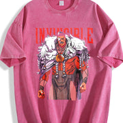 Thragg The Conqueror Viltrumite War - Invincible Comic TV vintage washed oversized T-shirt in Red