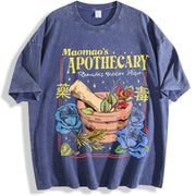 Mao's Apothecary Poisons Soft Kawaii Japanese vintage washed oversized T-shirt in Blue