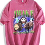 Awake but at What Cost Vintage Washed T-Shirt in Red