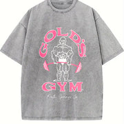 Gold's Gym Vintage Fitness vintage washed oversized T-shirt in Gray