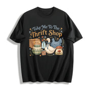 Take Me to the Thrift Shop Cotton T-Shirt in Black