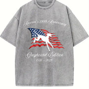 America's 250th Anniversary Greyhound Edition Vintage Washed T-Shirt in Gray