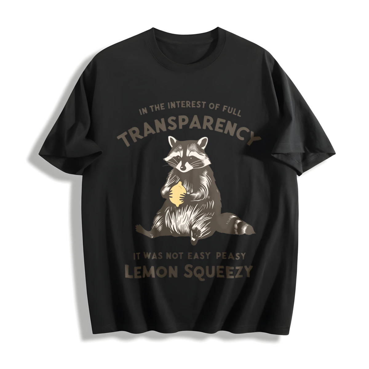 In the Interest of Full Transparency It Was Not Easy Peasy Cotton T-Shirt in Black