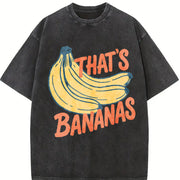 That's Bananas Retro Fruit Meme Vintage Washed T-Shirt in Black