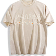 Grandma Daisy Grandma New Grandma vintage washed oversized T-shirt in Beige