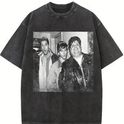 Chris Farley David Spade & Adam Sandler Comedy vintage washed oversized T-shirt in Black