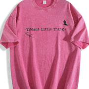 Violent Little Thing Basgiath War College Fourth Wing vintage washed oversized T-shirt in Red