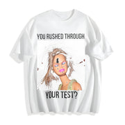 Test Day Teacher State Testing Cotton T-Shirt in White