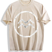 Zodiac Symbol Astrology Horoscope Birthday All Star Signs Vintage Washed T-Shirt in Beige