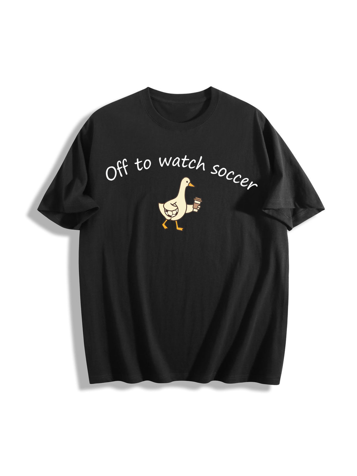 Soccer Mom Goose Soccer Mama Mothers Day Cotton T-Shirt in Black
