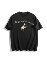 Soccer Mom Goose Soccer Mama Mothers Day Cotton T-Shirt in Black