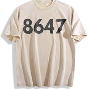 8647 Anti-trump Bella Canvas V-neck Vintage Washed T-Shirt in Beige