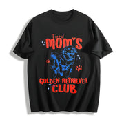 Tired Moms Golden Retriever Club Cotton T-Shirt in Black