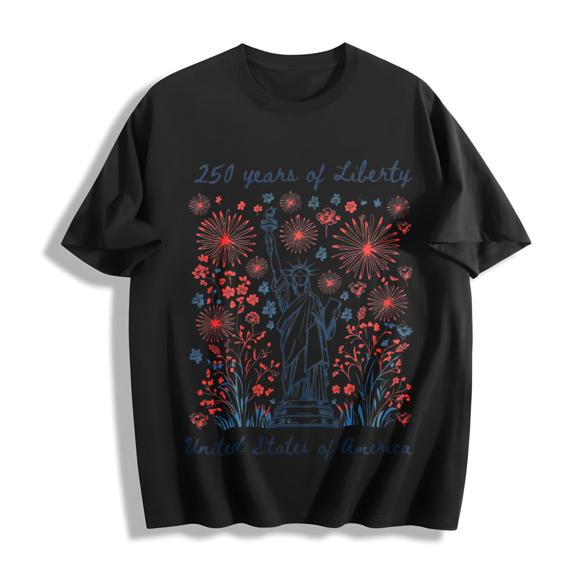 250 Years of Liberty Cotton T-Shirt in Black