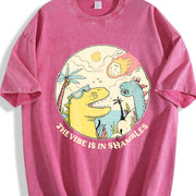The Vibe Is in Shambless Vintage Washed T-Shirt in Red