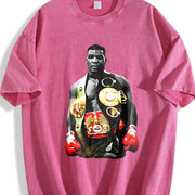 Iron Mike Undisputed Champion vintage washed oversized T-shirt in Red