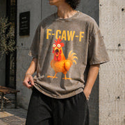 Chicken Vintage Washed T-Shirt in Brown