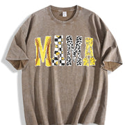 Softball Mama Softball Mom Game Day Vintage Washed T-Shirt in Brown