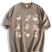 Silly Goose Ballet Vintage Washed T-Shirt in Brown