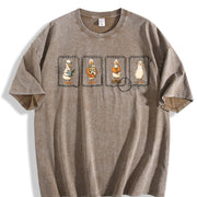Yoga Geese Vintage Washed T-Shirt in Brown