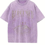 Redeemed Galatians 2:20 Cross Vintage Washed T-Shirt in Purple