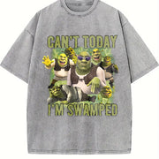Can't Today I'm Swamped Vintage Washed T-Shirt in Gray