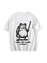 It Was the Carbs Frog Cotton T-Shirt in White