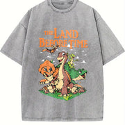 The Land Before Time Dinosaur Friends vintage washed oversized T-shirt in Gray