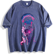 Jujutsu Kaisen – Gojo Satoru x Ryomen Sukuna Wash vintage washed oversized T-shirt in Blue