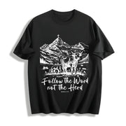 European and American Cotton T-Shirt in Black