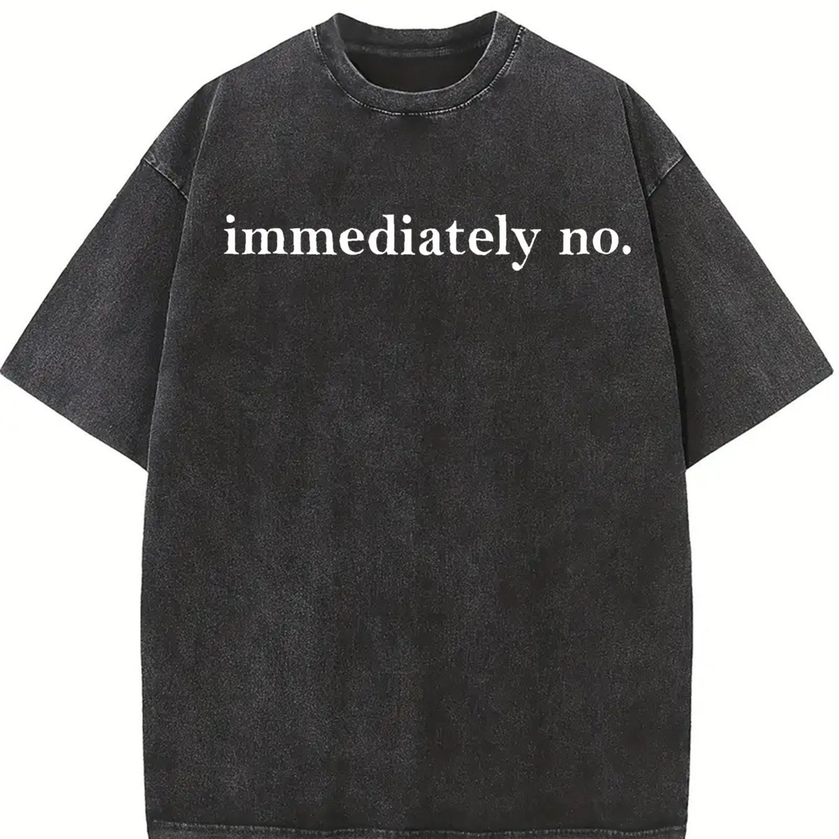 Immediately No Humor Trendy vintage washed oversized T-shirt in Black