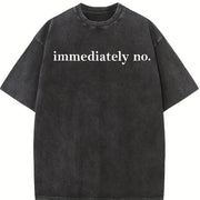 Immediately No Humor Trendy vintage washed oversized T-shirt in Black