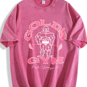 GOLD‘S GYM vintage washed oversized T-shirt in Red