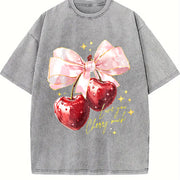 100 Percent Holiday Party Local Warehouse Valentines Day Vintage Washed T-Shirt in Gray