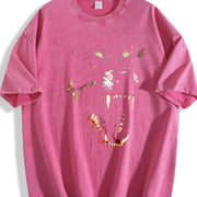 Wolf Head Vintage Washed T-Shirt in Red