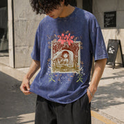 Studio Ghibli Soot Sprites Vintage Washed T-Shirt in Blue
