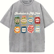 Inclusion Neurodiversity Vintage Washed T-Shirt in Gray