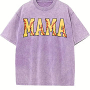 ZestLoop Cute Softball Mama Vintage Washed T-Shirt in Purple