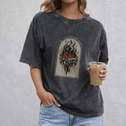 Throne of Glass Fireheart vintage washed oversized T-shirt in Black